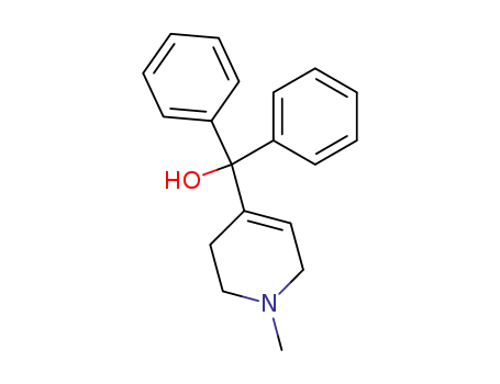 Molecular Structure of 20735-04-0 ((1,2,3,6-tetrahydro-1-methylpyridin-4-yl)diphenylmethanol)