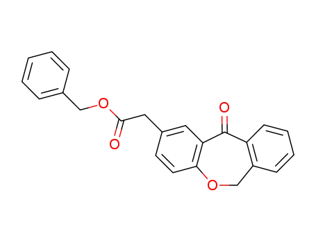 Molecular Structure of 60548-16-5 ((11-oxo-6,11-dihydro-dibenzo[<i>b</i>,<i>e</i>]oxepin-2-yl)-acetic acid benzyl ester)