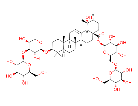 145022-84-0,Urs-12-en-28-oic acid,3-[(3-O-b-D-glucopyranosyl-a-L-arabinopyranosyl)oxy]-19-hydroxy-,6-O-b-D-glucopyranosyl-b-D-glucopyranosyl ester, (3b)- (9CI),IlexosideVIII
