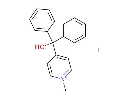 Molecular Structure of 113012-26-3 (4-(hydroxy-diphenyl-methyl)-1-methyl-pyridinium iodide)