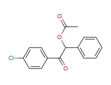 Molecular Structure of 119267-71-9 (2-(4-chlorophenyl)-2-oxo-1-phenylethyl acetate)