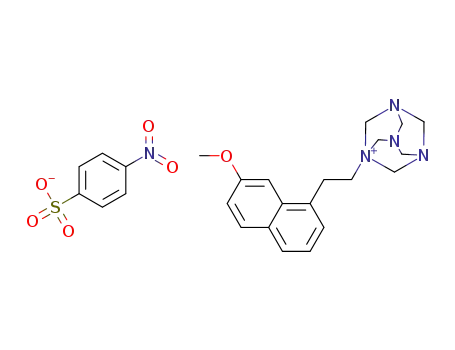 1-[2-(7-methoxynaphthalen-1-yl)ethyl]-3.5.7-triaza-1-azoniatricyclo[3.3.1.1<sup>3</sup>'<sup>7</sup>]decane 4-nitrobenzene sulfonate