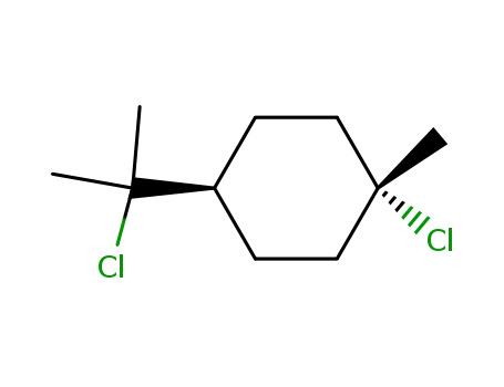 Molecular Structure of 25580-61-4 (Cyclohexane, 1-chloro-4-(1-chloro-1-methylethyl)-1-methyl-, trans-)