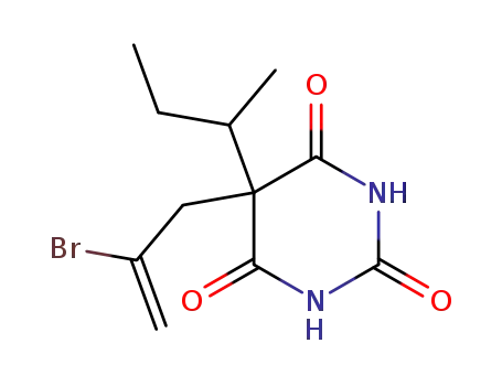 Molecular Structure of 1142-70-7 (5-(2-bromoallyl)-5-(1-methylpropyl)-1H,3H,5H-pyrimidine-2,4,6-trione)