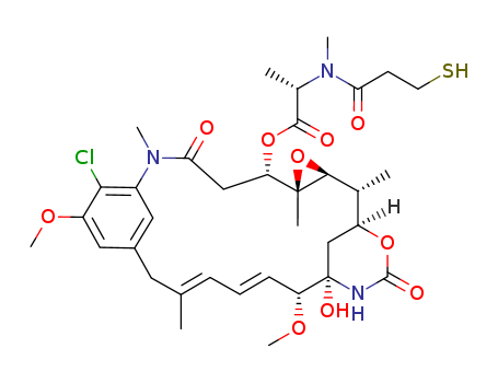 139504-50-0,N2'-deacetyl-N2'-(3-Mercapto-1-oxopropyl)-Maytansine,DM1 Compound;DM1 [Maytansinoid];Emtansine;Maytansine,N2'-deacetyl-N2'-(3-mercapto-1-oxopropyl);Maytansinoid DM 1;Mertansine;N2'-deacetyl-N2'-(3-mercapto-1-oxopropyl)maytansine;N2'-deacetyl-N2'-(3-mercapto-1-oxopropyl)-maytansine;