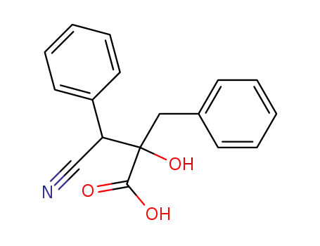 2-benzyl-3-cyano-2-hydroxy-3-phenyl-propionic acid