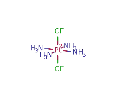 Molecular Structure of 13933-32-9 (Tetraammineplatinum(II) chloride hydrate)