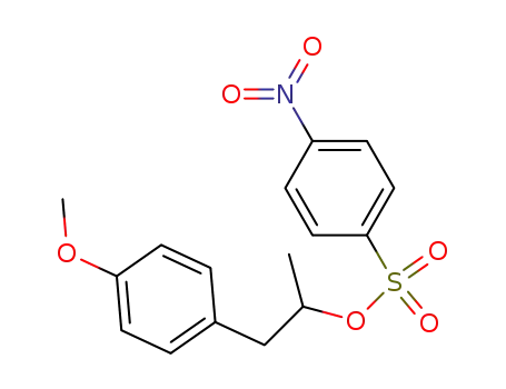 Molecular Structure of 133586-93-3 (4-Nitro-benzenesulfonic acid 2-(4-methoxy-phenyl)-1-methyl-ethyl ester)