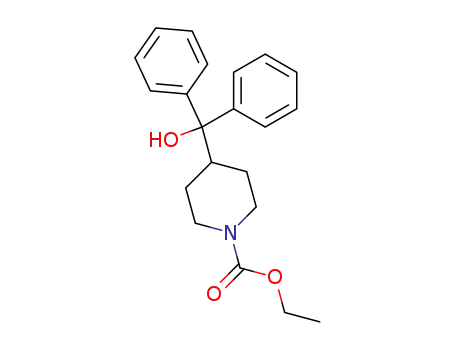 Molecular Structure of 112818-77-6 (ethyl 4-(hydroxydiphenylmethyl)piperidine-1-carboxylate)