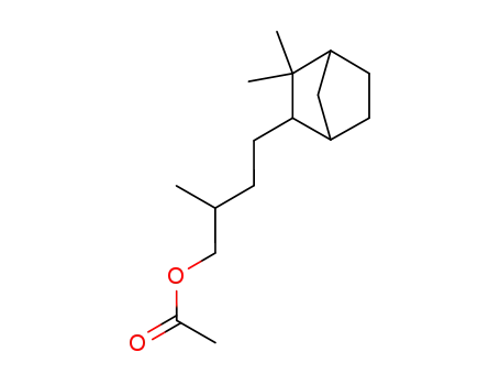 Molecular Structure of 1146-56-1 (4-(3,3-dimethylbicyclo[2.2.1]hept-2-yl)-2-methylbutyl acetate)