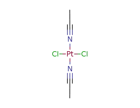 Molecular Structure of 13869-38-0 (cis-Bis(acetonitrile)dichloroplatinum(II))