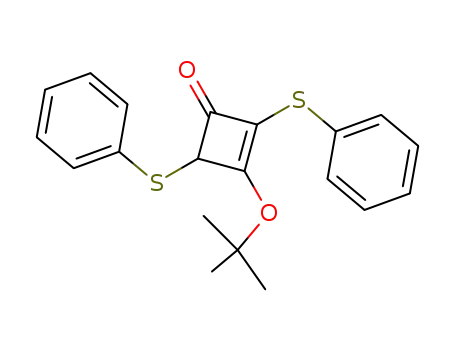Molecular Structure of 79894-56-7 (2-Cyclobuten-1-one, 3-(1,1-dimethylethoxy)-2,4-bis(phenylthio)-)