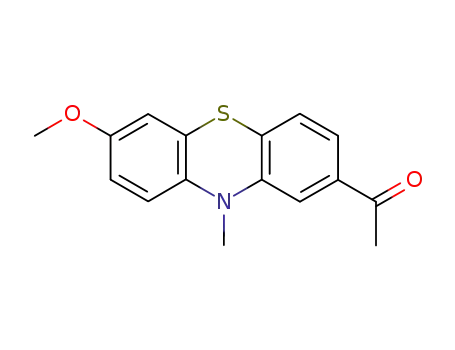 Molecular Structure of 13956-07-5 (1-(7-methoxy-10-methyl-10H-phenothiazin-2-yl)ethan-1-one)