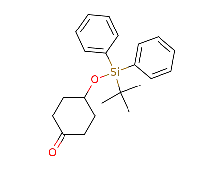 Molecular Structure of 130745-59-4 (CYCLOHEXANONE, 4-[[(1,1-DIMETHYLETHYL)DIPHENYLSILYL]OXY]-)