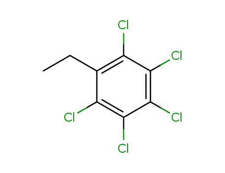 Molecular Structure of 606-07-5 (1,2,3,4,5-pentachloro-6-ethyl-benzene)