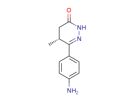 101328-85-2,(R)-6-(4-Aminophenyl)-4,5-dihydro-5-methyl-3(2H)-pyridazinone,3(2H)-Pyridazinone,6-(4-aminophenyl)-4,5-dihydro-5-methyl-, (R)-;OR 1855;(R)-6-(4-Aminophenyl)-4,5-dihydro-5-methyl-3(2H)-pyridazinone;