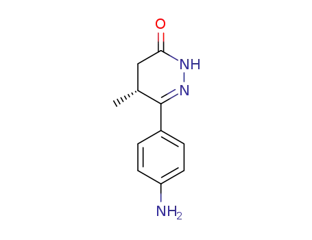 Molecular Structure of 107295-33-0 (6-(4-AMIONOPHENYL)-5-METHYLPYRIDAZIN-3(2H)ONE)