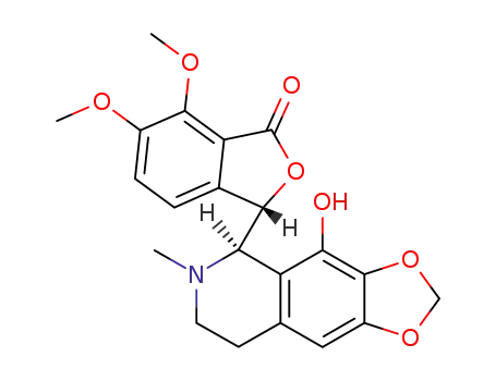 Molecular Structure of 521-40-4 ([S-(R*,R*)]-6,7-dimethoxy-3-(5,6,7,8-tetrahydro-4-hydroxy-6-methyl-1,3-dioxolo[4,5-g]isoquinolin-5-yl)phthalide)
