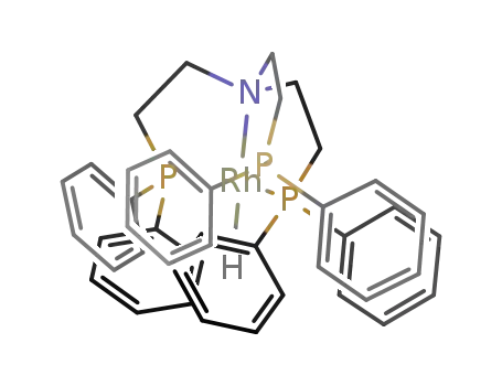 Molecular Structure of 85233-91-6 (tris(2-diphenylphosphanylethyl)aminerhodium(I) hydride)