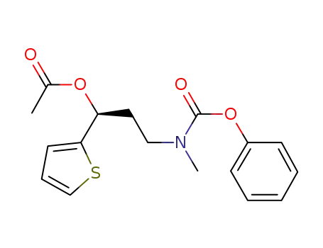 Molecular Structure of 625853-22-7 (phenyl (S)-N-[3-acetoxy-3-(thien-2-yl)propyl]-N-methylcarbamate)