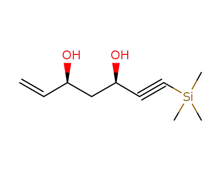 Molecular Structure of 1383811-86-6 ((3S,5R)-7-(trimethylsilyl)hept-1-en-6-yne-3,5-diol)