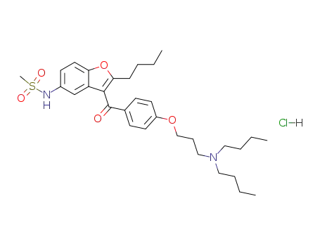 Molecular Structure of 141625-93-6 (DRONEDARONE HYDROCHLORIDE)