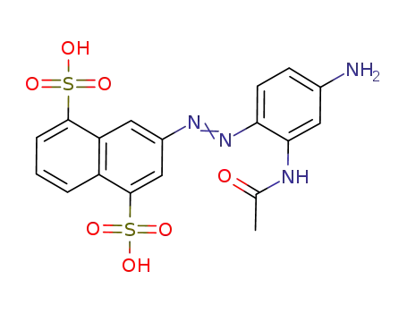 Molecular Structure of 117-88-4 (3-[[2-(acetylamino)-4-aminophenyl]azo]naphthalene-1,5-disulphonic acid)