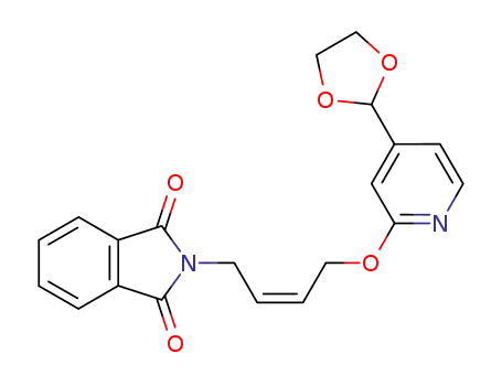 Molecular Structure of 118289-21-7 (2-[(Z)-4-(4-[1,3]Dioxolan-2-yl-pyridin-2-yloxy)-but-2-enyl]-isoindole-1,3-dione)