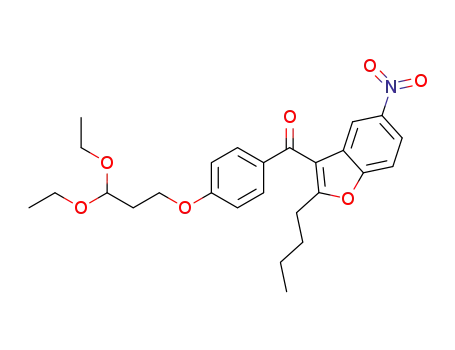 Molecular Structure of 1420181-01-6 ((2-butyl-5-nitro-1-benzofuran-3-yl)[4-(3,3-diethoxypropoxy)phenyl]methanone)