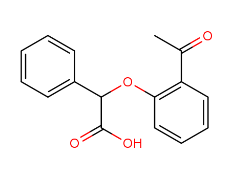 Molecular Structure of 102234-41-3 (Benzeneacetic acid, a-(2-acetylphenoxy)-)