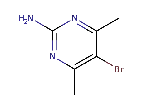 Molecular Structure of 4214-57-7 (2-Amino-5-bromo-4,6-dimethylpyrimidine)