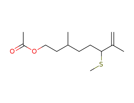 Molecular Structure of 161013-76-9 (3,7-Dimethyl-6-methylthiooct-7-en-1-ol acetate)