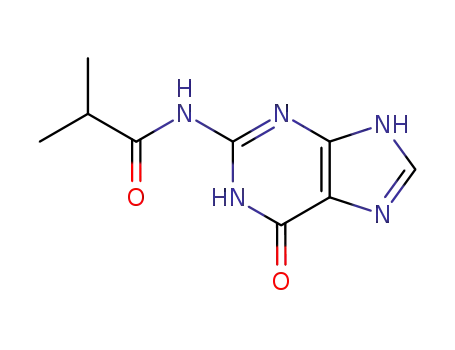 Molecular Structure of 21047-89-2 (Propanamide, N-(6,7-dihydro-6-oxo-1H-purin-2-yl)-2-methyl-)