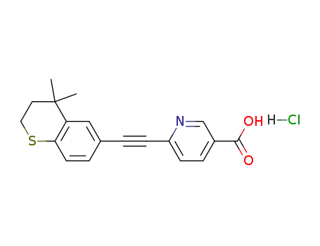 Molecular Structure of 952294-18-7 (6-[2-(4,4-dimethylthiochroman-6-yl)ethynyl] nicotinic acid hydrochloride)