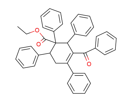 Molecular Structure of 859176-77-5 (3-benzoyl-1,2,4,6-tetraphenyl-cyclohex-3-enecarboxylic acid ethyl ester)