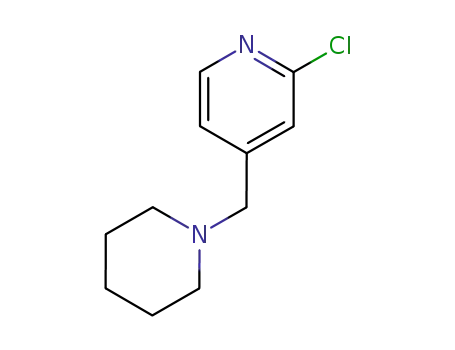 Molecular Structure of 146270-01-1 (2-CHLORO-4-((PIPERIDIN-1-YL)METHYL)PYRIDINE)
