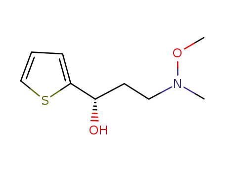 Molecular Structure of 1146978-94-0 ((S)-[3-methoxy(methyl)amino]-1-(2-thienyl)propan-1-ol)