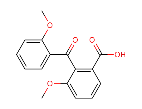 Molecular Structure of 80764-46-1 (Benzoic acid, 3-methoxy-2-(2-methoxybenzoyl)-)