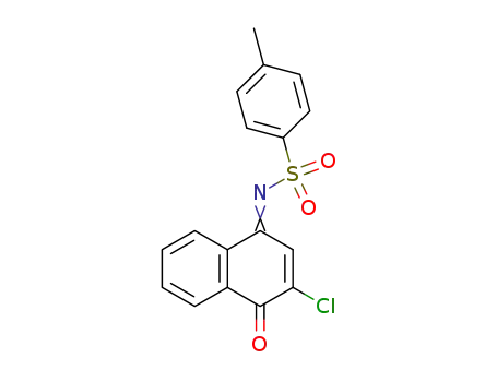 Molecular Structure of 70249-49-9 (Benzenesulfonamide,
N-(3-chloro-4-oxo-1(4H)-naphthalenylidene)-4-methyl-)