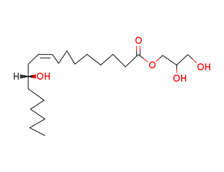 9-Octadecenoic acid,12-hydroxy-, 2,3-dihydroxypropyl ester, (9Z,12R)-