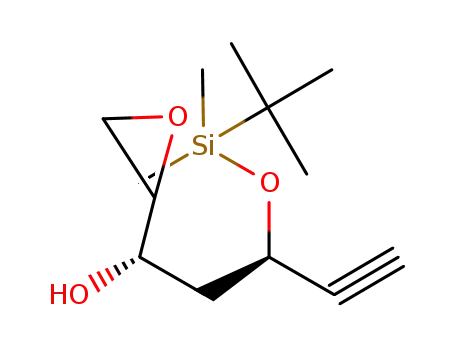 Molecular Structure of 1383811-98-0 ((1S,3R)-3-(tert-butyldimethylsilyloxy)-1-(oxiran-2-yl)pent-4-yn-1-ol)