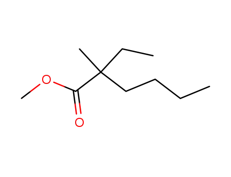 Molecular Structure of 3234-80-8 (Hexanoic acid, 2-ethyl-2-methyl-, methyl ester)
