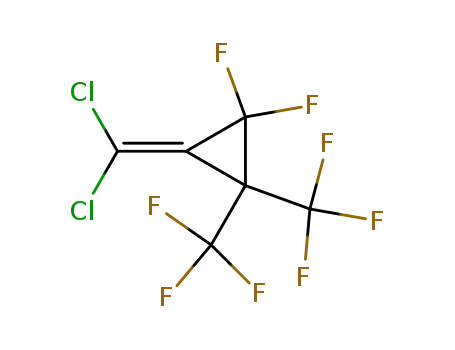 Molecular Structure of 83933-48-6 (1-dichloromethylene-2,2-difluoro-3,3-bis(trifluoromethyl)cyclopropane)