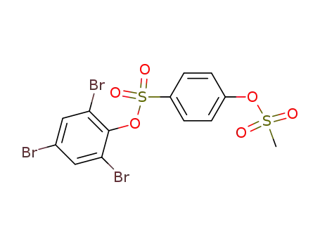 Molecular Structure of 183547-02-6 (4-Methanesulfonyloxy-benzenesulfonic acid 2,4,6-tribromo-phenyl ester)