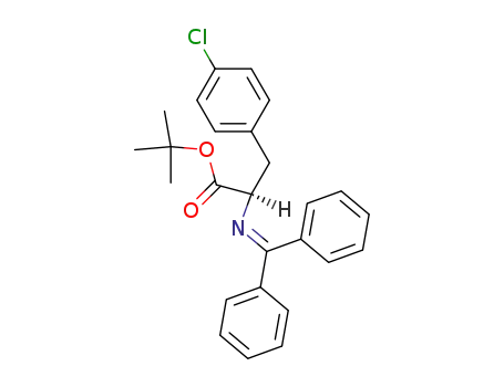 Molecular Structure of 119244-26-7 (tert-butyl (R)-3-(4-chlorophenyl)-2-(diphenylmethanediylamino)propanoate)