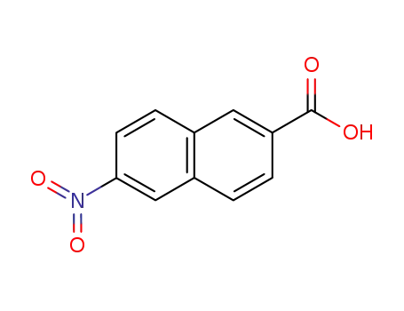 Molecular Structure of 5783-91-5 (2-NAPHTHALENECARBOXYLIC ACID, 6-NITRO)