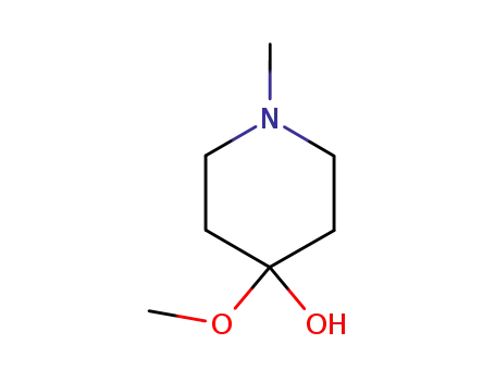 Molecular Structure of 76360-18-4 (4-Methoxy-1-methyl-piperidin-4-ol)