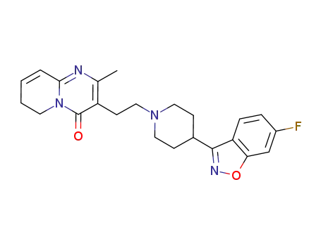 Molecular Structure of 913728-82-2 (3-[2-[4-(6-fluoro-1,2-benzisoxazol-3-yl)-1-piperidinyl]ethyl]-6,7-dihydro-2-methyl-4H-pyrido[1,2-a]pyrimidin-4-one)