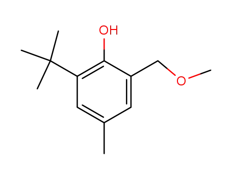 Molecular Structure of 4103-77-9 (2-(tert-butyl)-6-(methoxymethyl)-4-methylphenol)