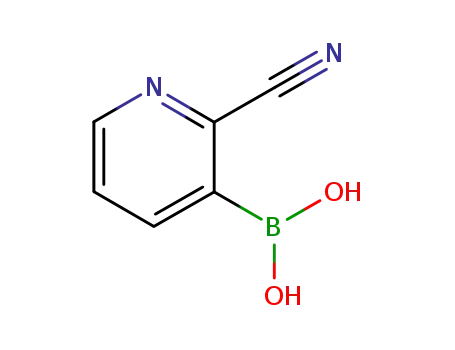 Molecular Structure of 874290-88-7 (2-CYANOPYRIDIN-3-YLBORONIC ACID)